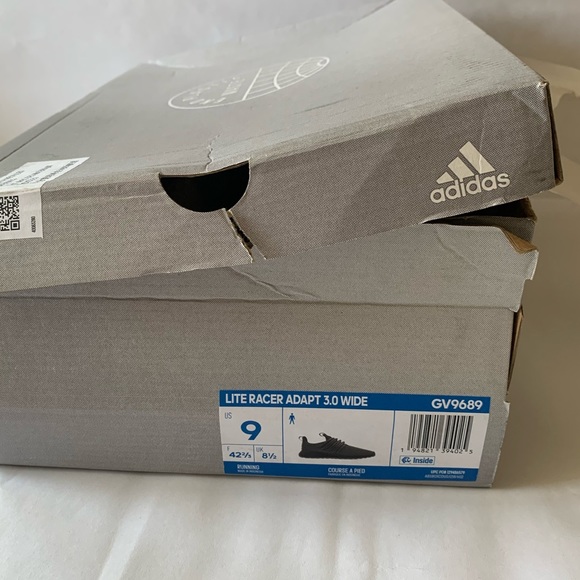 NWT Adidas Lite Racer Adapt 3.0 Men's Shoes in Gray carbon Size:9 Wide - Picture 4 of 13